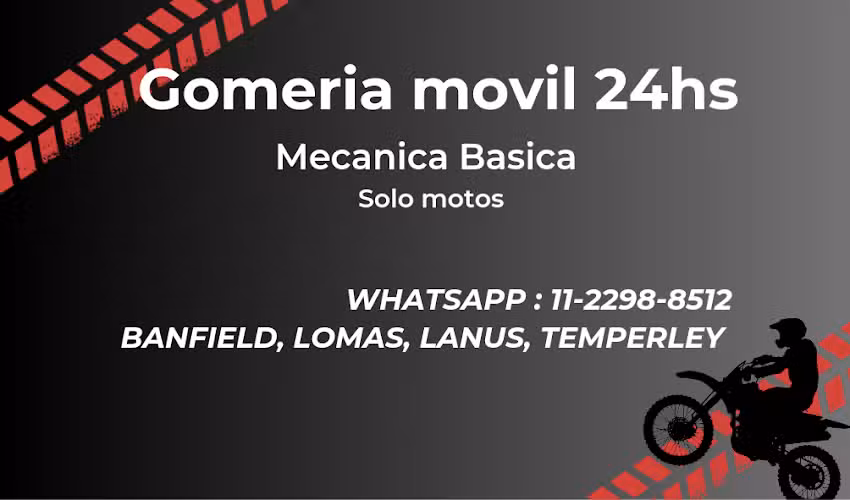 Gomería móvil de moto