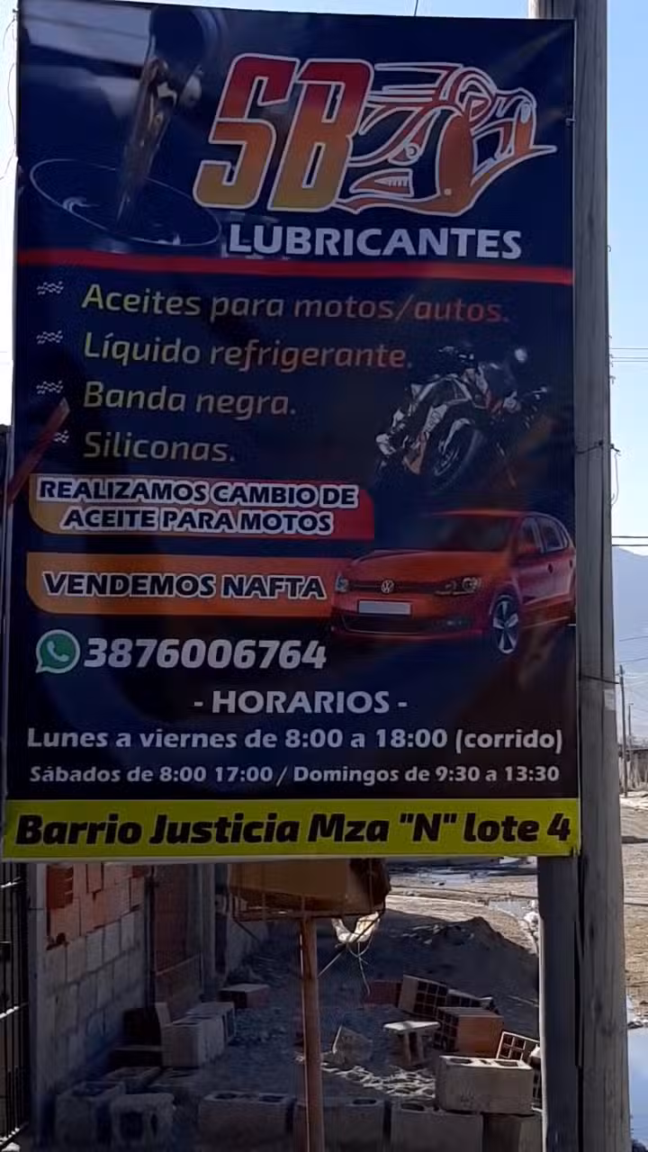 SB .lubricantes , repuesto y gomeria